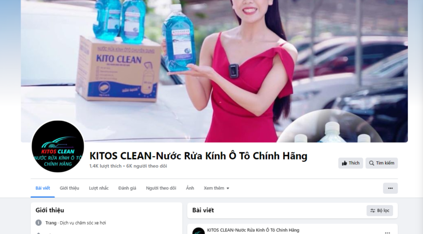 Fanpage chính thức thương hiệu nước rửa kính ô tô Kitos Clean